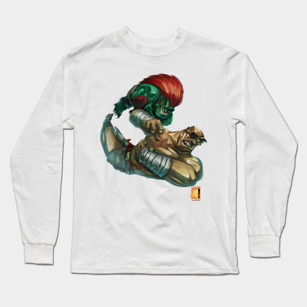 blanka and sagat Long Sleeve T-Shirt by Narizamavizca